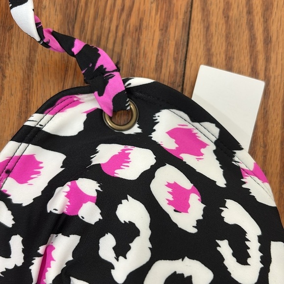 Salt + Cove Multi Color Removable Cups Tie Halter Tankini Swimsuit Top Juniors S - Picture 8 of 8